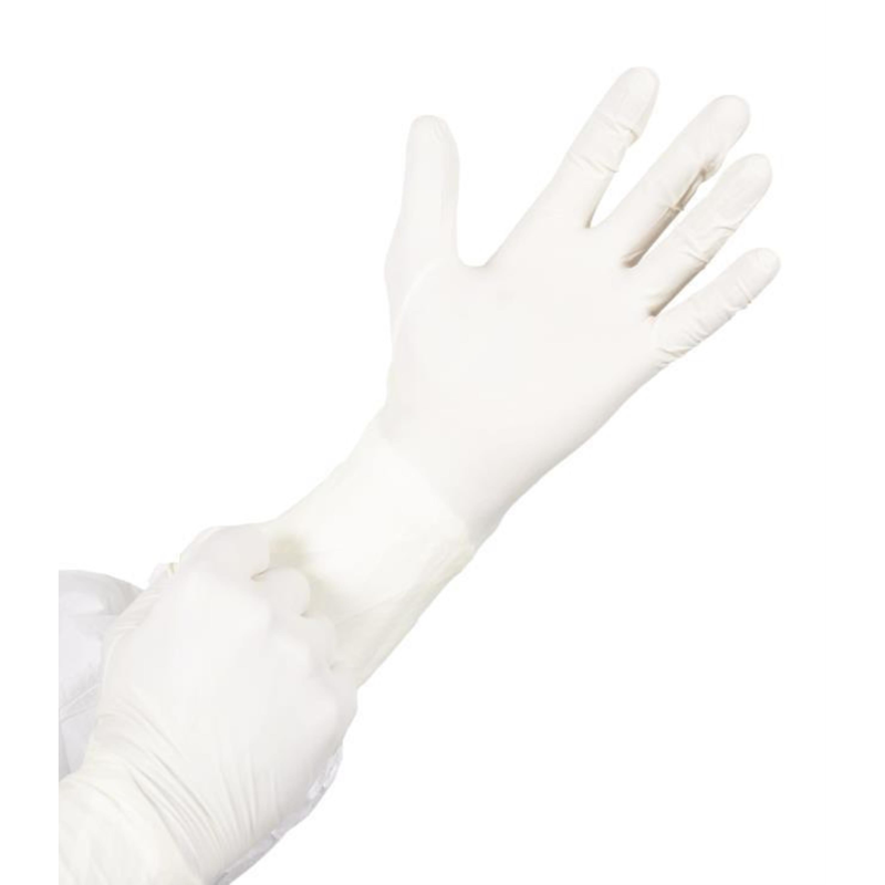 Sterile polychloroprene cleanroom gloves, offering chemical and