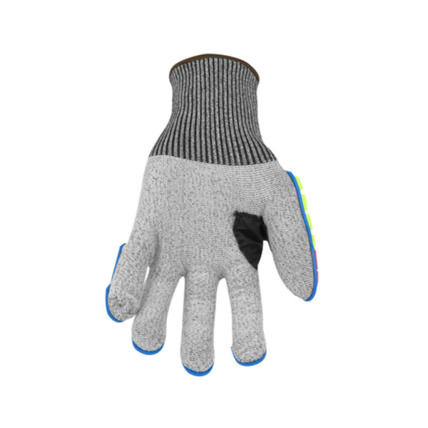 Impact gloves with a knit shell and palm, offering robust cut and abrasion resistance
