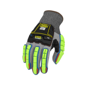 Impact gloves with a knit shell and palm, offering robust cut and abrasion resistance