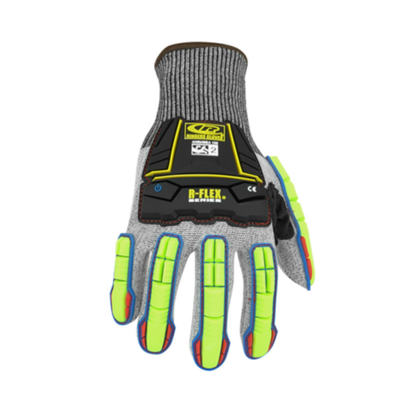 Impact gloves with a knit shell and palm, offering robust cut and abrasion resistance