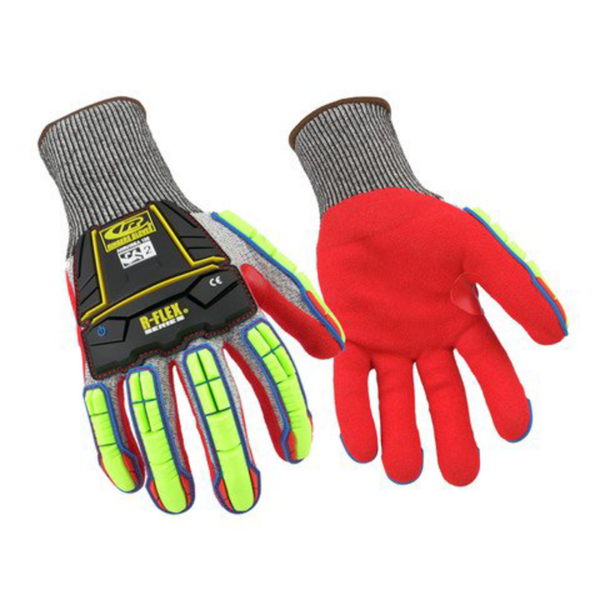 Cut-resistant impact gloves, with a TPR design and knit shell for dexterous comfort