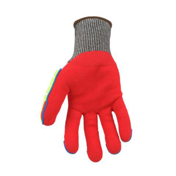 Cut-resistant impact gloves, with a TPR design and knit shell for dexterous comfort