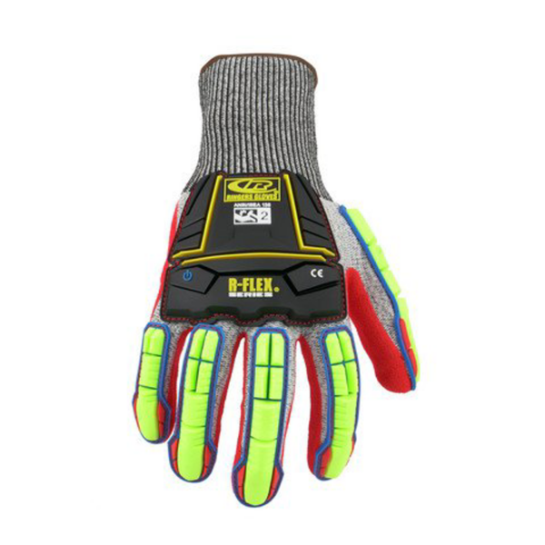 Cut-resistant impact gloves, with a TPR design and knit shell for dexterous comfort