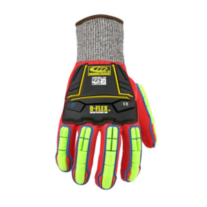 Fully coated safety gloves designed for impact, cut and liquid protection