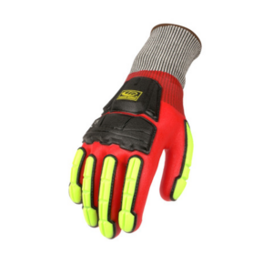 Fully dipped PVC-coated impact gloves, offering wearers liquid and cut resistance