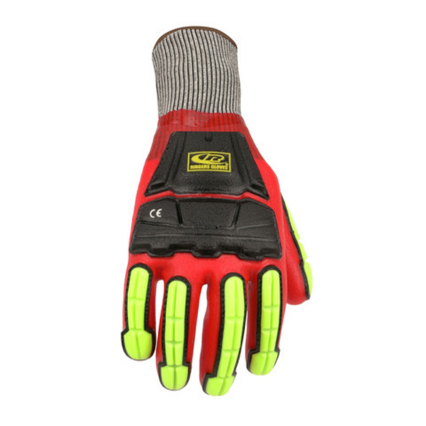 Fully dipped PVC-coated impact gloves, offering wearers liquid and cut resistance
