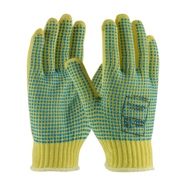 Seamless Knit Kevlar® Glove with Double-Sided PVC Dot Grip - Heavy Weight