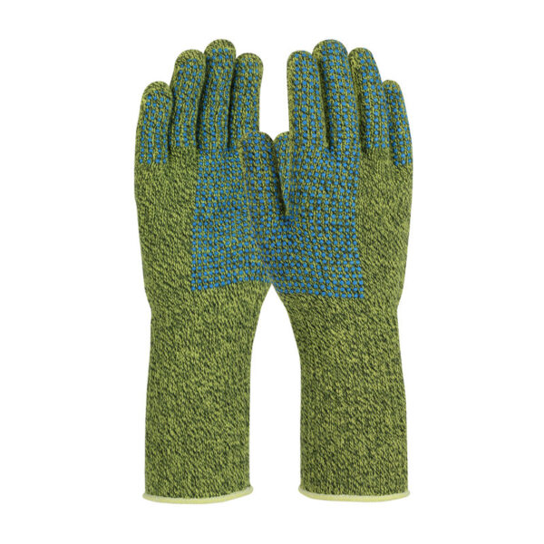 Kevlar® Blended Slabbers Glove with Extended Cuff and Double-Sided PVC Dot Grip