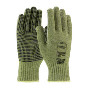 Seamless Knit ACP / Kevlar® Blended Glove with PVC Dot Grip and Polyester Lining - Economy Weight