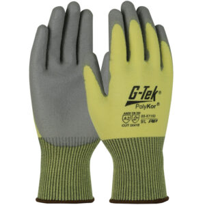 Seamless Knit PolyKor® Blended Glove with Polyurethane Coated Flat Grip on Palm & Fingers