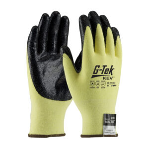 Seamless Knit Kevlar® / Elastane Glove with Nitrile Coated Smooth Grip on Palm & Fingertips - Medium Weight