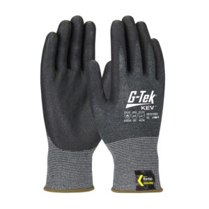 Seamless Knit Kevlar® Blended Glove with Nitrile Coated Foam Grip on Palm & Fingers