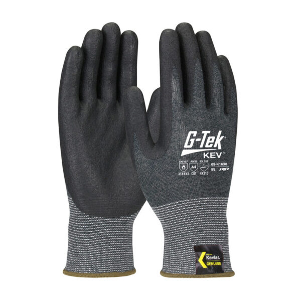 Seamless Knit Kevlar® Blended Glove with Nitrile Coated Foam Grip on Palm & Fingers