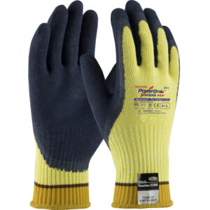 Seamless Knit Kevlar® / Steel Glove with Latex Coated MicroFinish Grip on Palm & Fingers