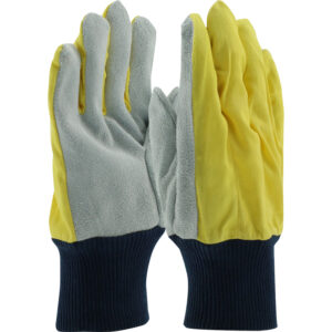 Superior Grade Cowhide Leather Palm Glove with Fabric Back