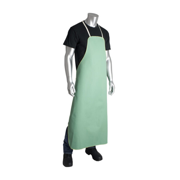 FR Green Cotton Sateen Apron