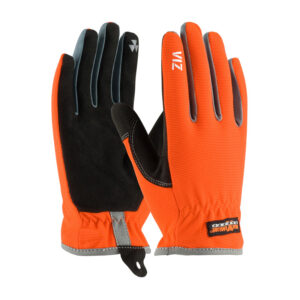 Viz™ Workman's Glove with Synthetic Leather Palm and Fabric Back - PVC Grip on Index Finger/Thumb
