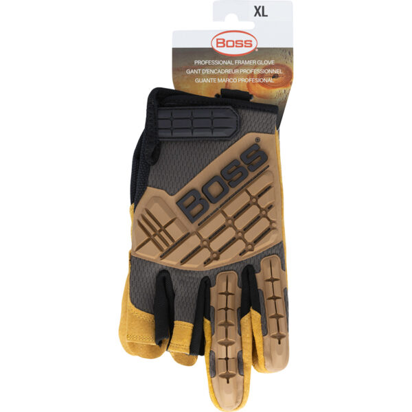 Premium Pigskin Padded Leather Palm with Mesh Fabric Back and TPR Impact Protection