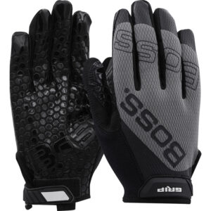Synthetic Microfiber Palm with Silicone Grip and Mesh Fabric Back
