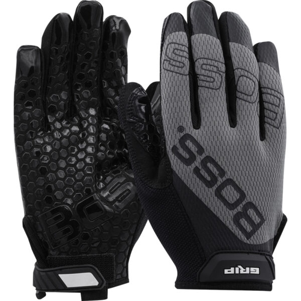 Synthetic Microfiber Palm with Silicone Grip and Mesh Fabric Back