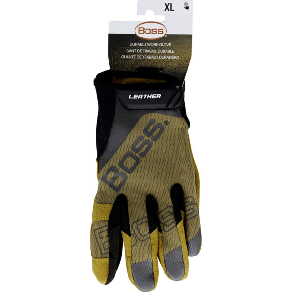 Premium Pigskin Leather Palm with Mesh Fabric Back