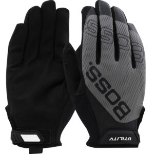Synthetic Microfiber Palm with Mesh Fabric Back