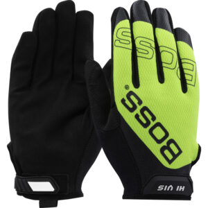 Synthetic Microfiber Palm with Hi-Vis Mesh Fabric Back