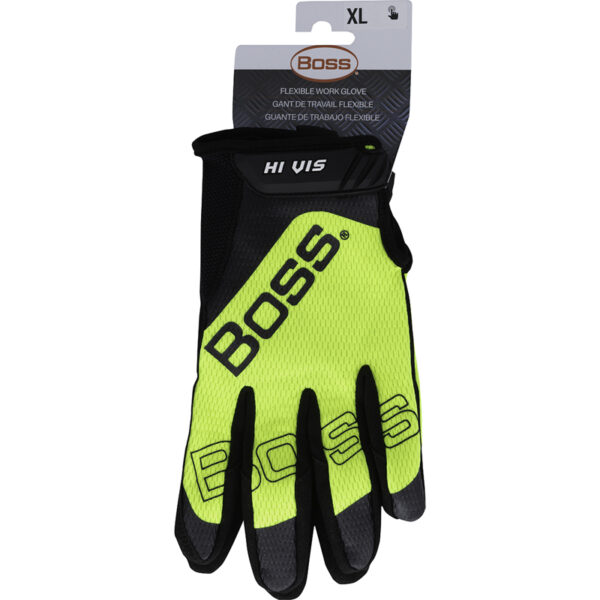 Synthetic Microfiber Palm with Hi-Vis Mesh Fabric Back