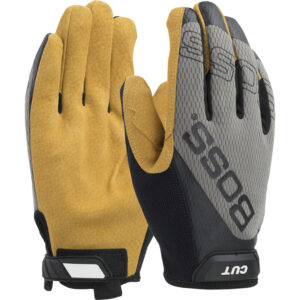 Premium Pigskin Leather Palm with Mesh Fabric Back and Para-Aramid Cut Lining