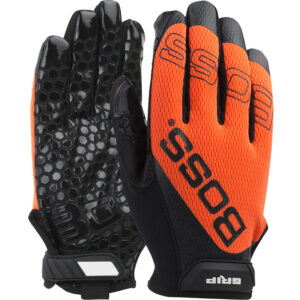 Synthetic Microfiber Palm with Silicone Grip and Hi-Vis Mesh Fabric Back