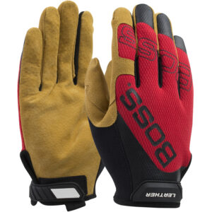 Premium Pigskin Leather Palm with Mesh Fabric Back