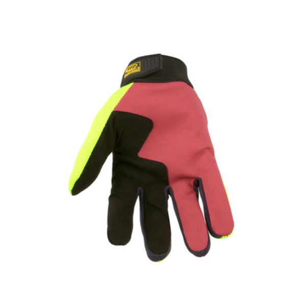 Touchscreen-compatible, high-visibility automotive gloves, for dexterous hand protection