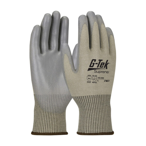 Seamless Knit Suprene™ Blended Glove with Polyurethane Coated Flat Grip on Palm & Fingers