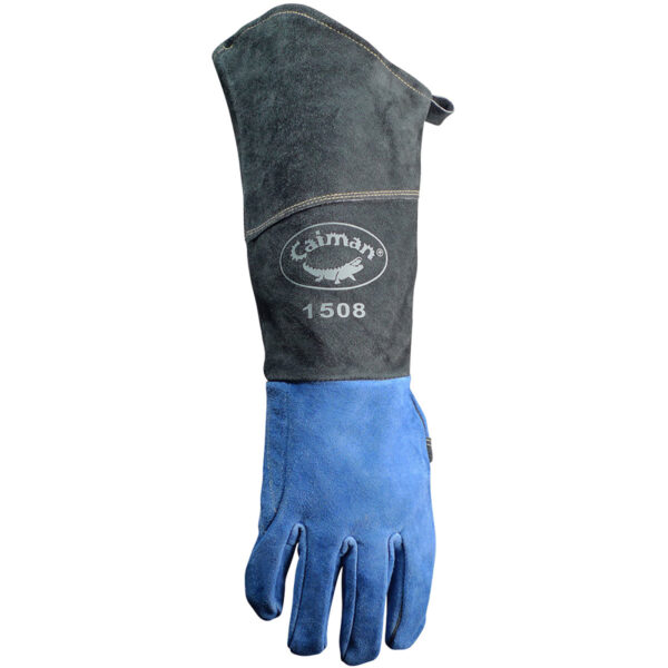 Premium Split Cowhide MIG/Stick Welder's Glove with Fleece Lining and 18" Length w/ Scalloped Cuff
