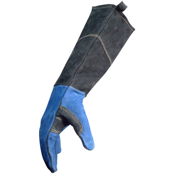 Premium Split Cowhide MIG/Stick Welder's Glove with Fleece Lining and 18" Length w/ Scalloped Cuff