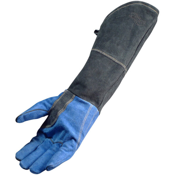 Premium Split Cowhide MIG/Stick Welder's Glove with Fleece Lining and 18" Length w/ Scalloped Cuff