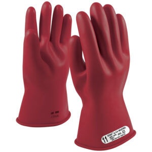 Class 1 Rubber Insulating Gloves with Straight Cuff - 14"