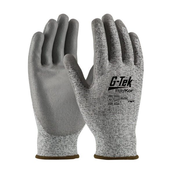 Seamless Knit PolyKor® Blended Glove with Polyurethane Coated Flat Grip on Palm & Fingers - Vend-Ready