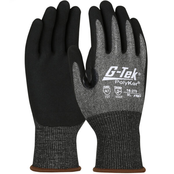 Seamless Knit PolyKor® X7™ Blended Glove with Nitrile Coated MicroSurface Grip on Palm & Fingers - Touchscreen Compatible