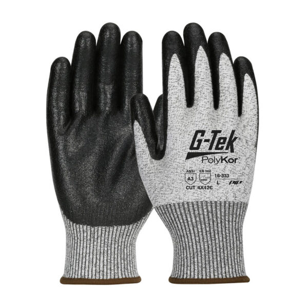 Seamless Knit PolyKor® Blended Glove with Nitrile Coated MicroSurface Grip on Palm & Fingers