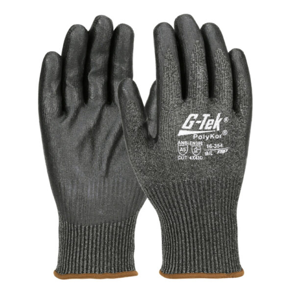 Seamless Knit PolyKor® Blended Glove with Nitrile Coated Foam Grip on Palm & Fingers