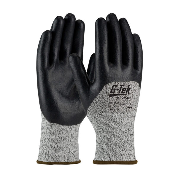 Seamless Knit PolyKor® Blended Glove with Nitrile Coated Foam Grip on Palm, Fingers & Knuckles