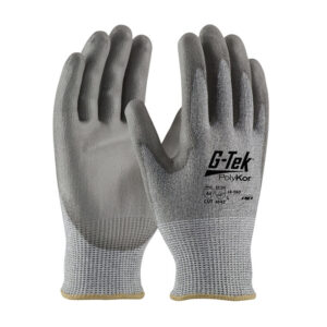 Seamless Knit PolyKor® Blended Glove with Polyurethane Coated Flat Grip on Palm & Fingers