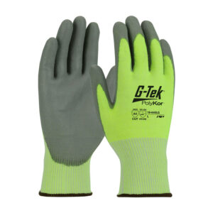 Seamless Knit PolyKor® Blended Glove with Polyurethane Coated Flat Grip on Palm & Fingers