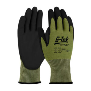 Seamless Knit PolyKor® Blended Glove with Polyurethane Coated Flat Grip on Palm & Fingers