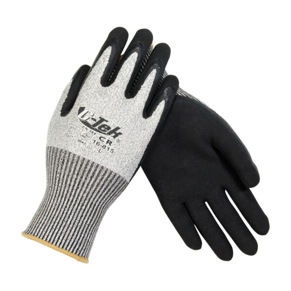 Seamless Knit PolyKor® Blended Glove with Double-Dipped Latex Coated MicroSurface Grip on Palm & Fingers