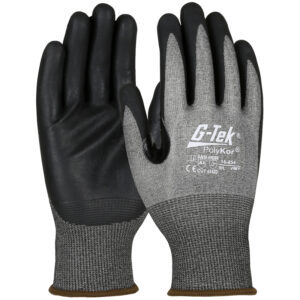 Seamless Knit PolyKor® Blended Glove with Nitrile Coated Foam Grip on Palm & Fingers - Touchscreen Compatible - 18 Gauge