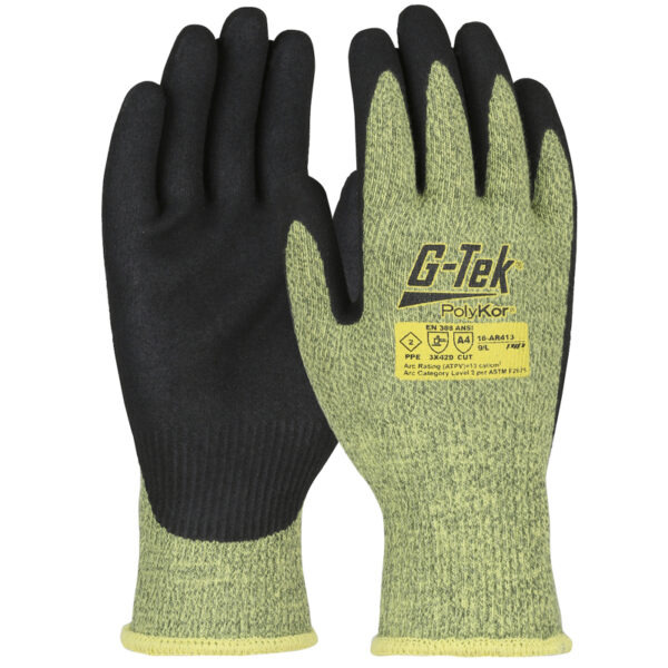 AR Seamless Knit PolyKor®/Aramid Blend Glove with Neoprene Microsurface Grip on Palm & Fingers