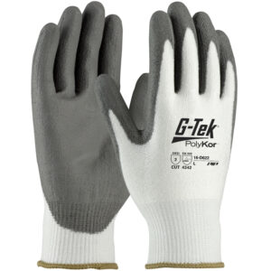 Seamless Knit PolyKor® Blended Glove with Polyurethane Coated Flat Grip on Palm & Fingers