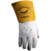 Premium Goat Grain TIG Unlined Welder's Glove with a 4" Gold Extended Cuff